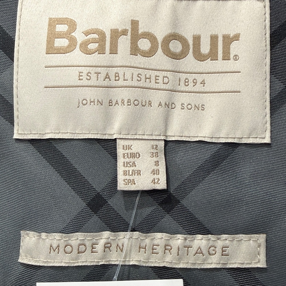 Barbour NEW Size US 8 Sidney Longline Waterproof Jacket Black - Picture 10 of 12